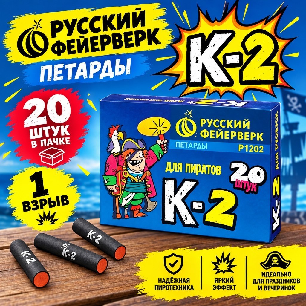 петарда корсар-2 р1202 20шт/пачка