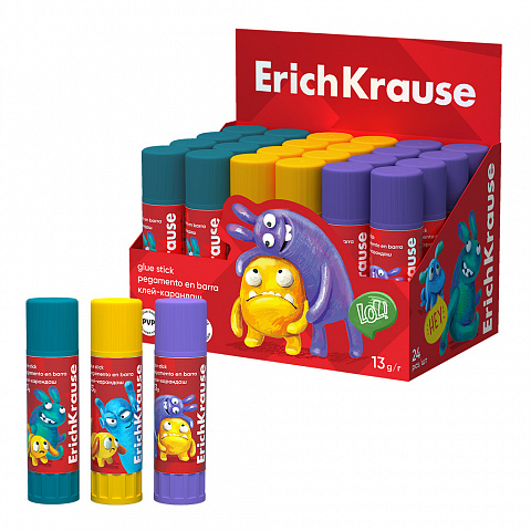 клей-карандаш 13гр. erichkrause easystick jolly friends 60910