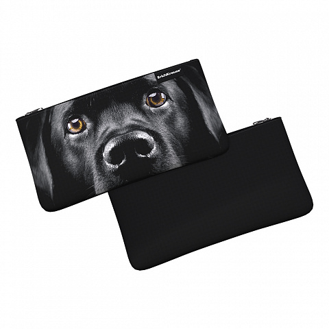 пенал конверт erichkrause light 220x120мм black dog