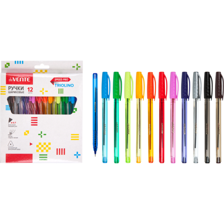 набор шар.ручек 12цв.devente.triolino translucent игольчатые