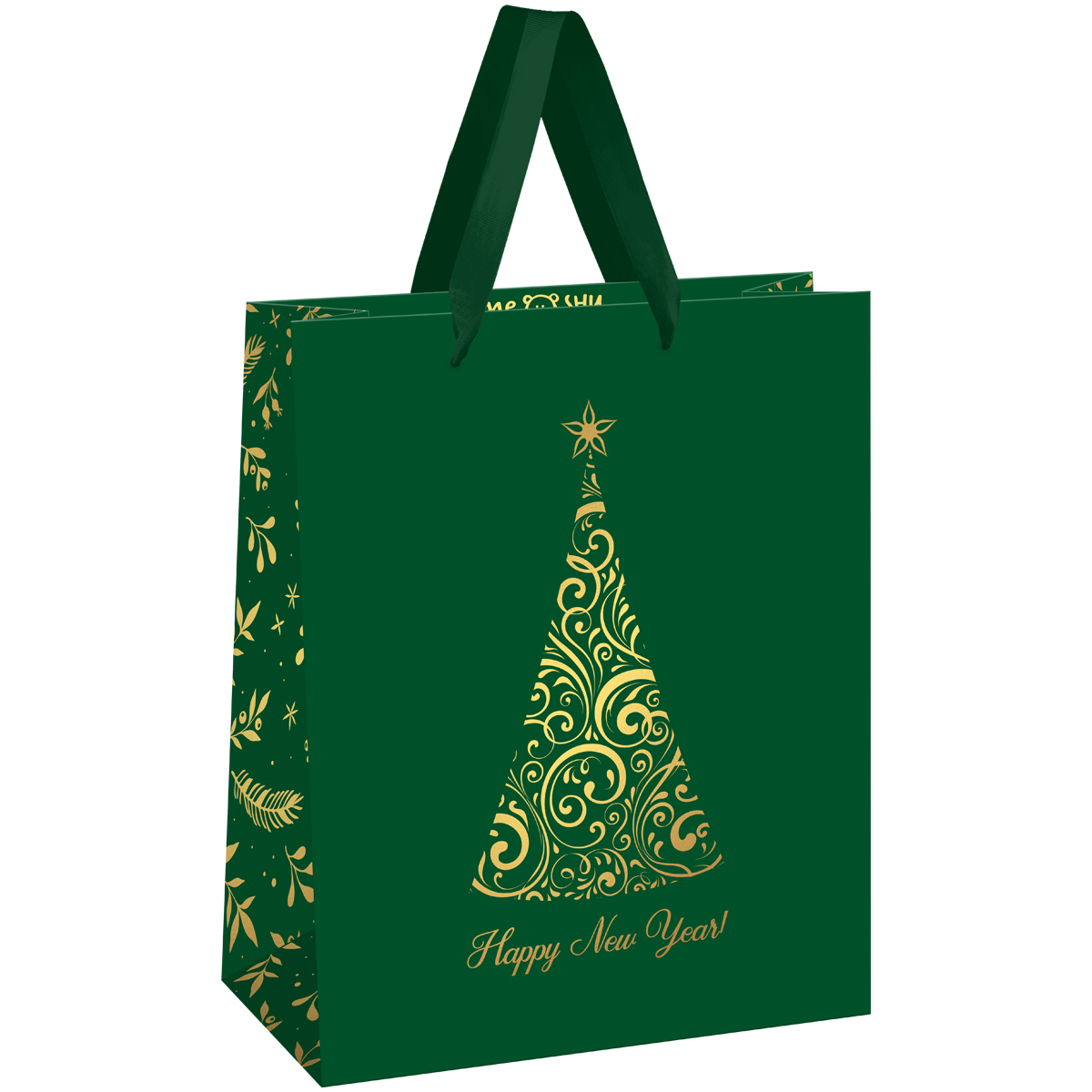 пакет подарочный 26*32*12см meshu "christmas tree",  фольга, матовая ламинация