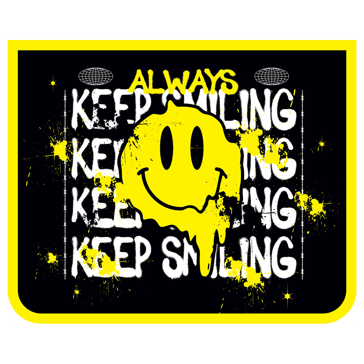 папка для тетрадей 1 отделение а5, artspace "keep smiling", пластик, на молнии