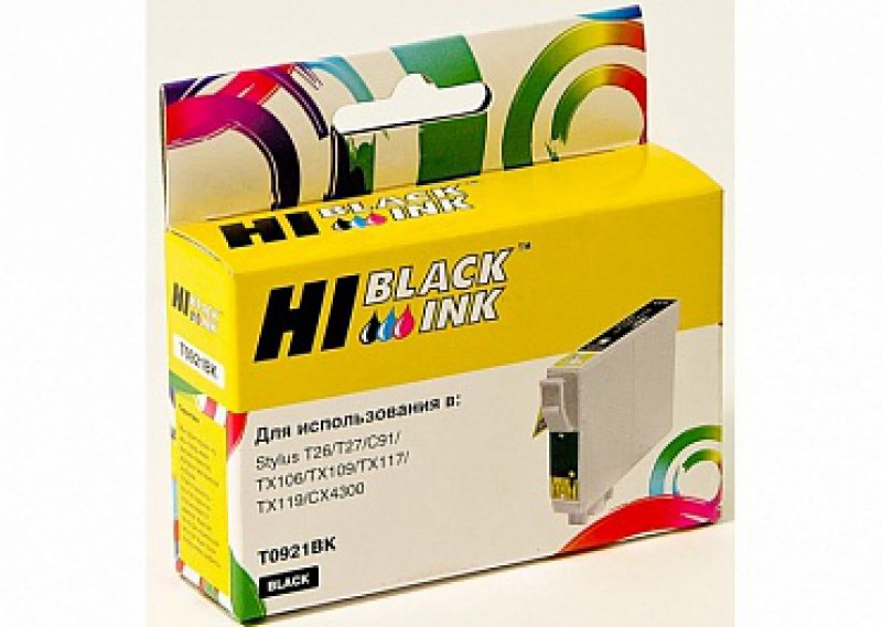 картридж hi-black (hb-t0921) для epson stylus c91/cx4300/t26/tx106/109, bk