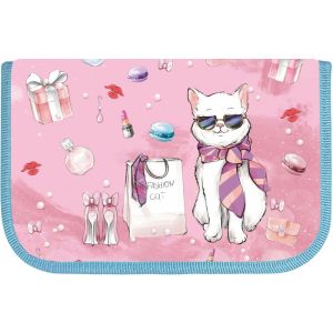 пенал lamark smart content "fashion cat", 1 отд., на 36 пр.,140х210х40 мм, косм., кар. вн.