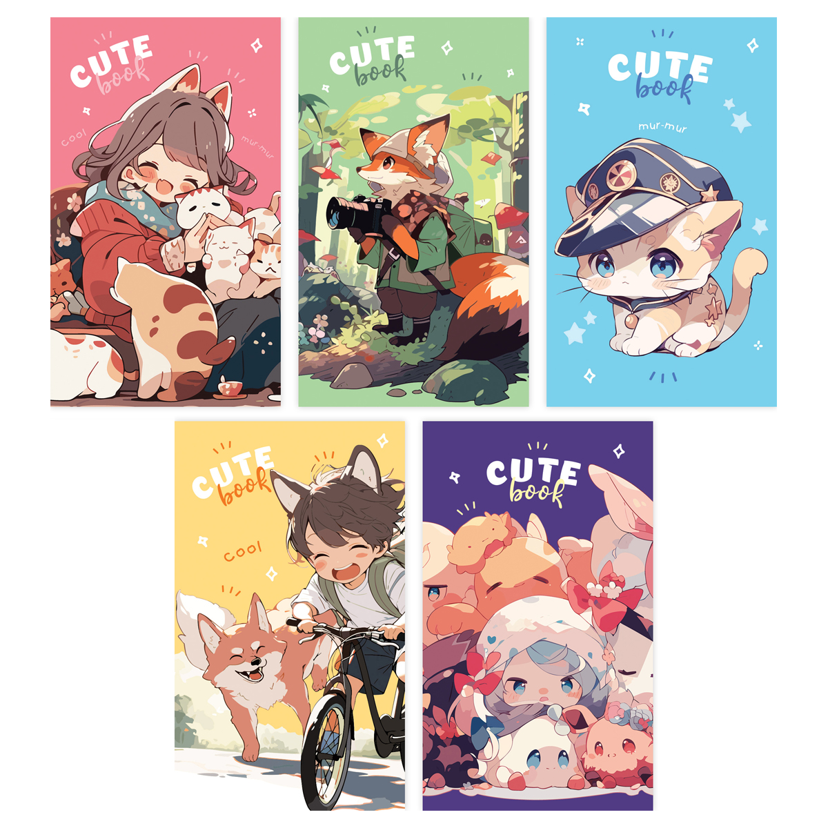 блокнот а7 48л. на склейке bg "cute anime"
