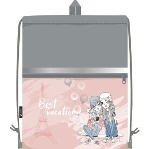 сумка для сменной обуви lamark "best vacation", 41х49 cм