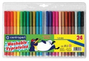 фломастеры 24цв. centropen пингвины 7790