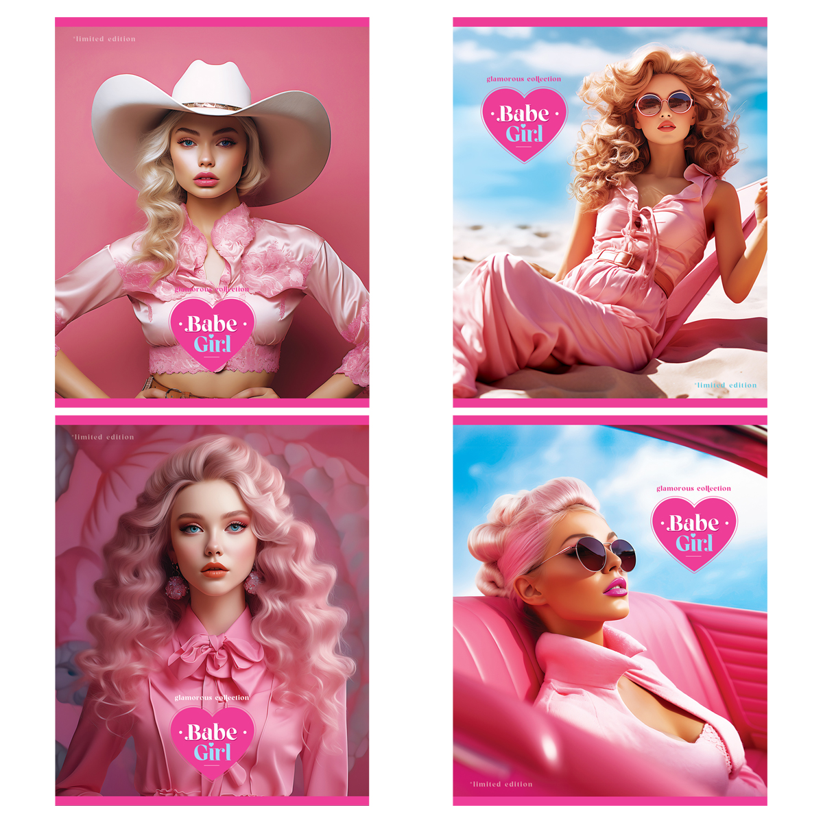 тетрадь 80л. а5, клетка bg "glamorous collection", глянцевая ламинация