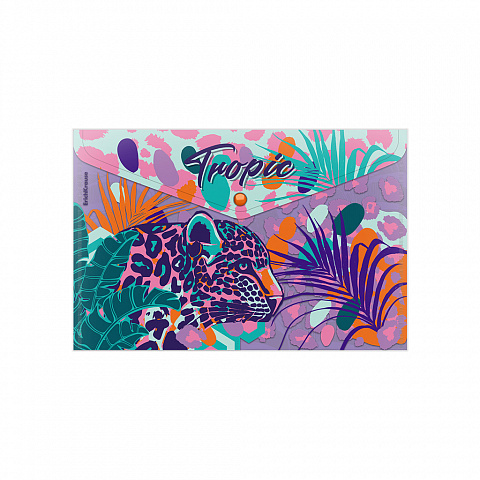 конверт с кнопкой а4 160мкм erichkrause tropica