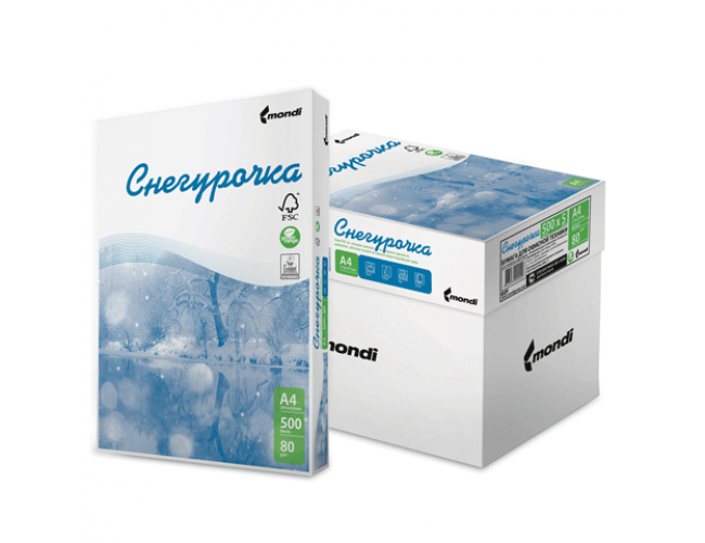 бумага офисная  снегурочка а4 500л. 80г/м2 класс c