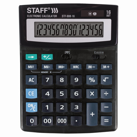 калькулятор 16-разр. staff stf-888-16 200*150мм 250183