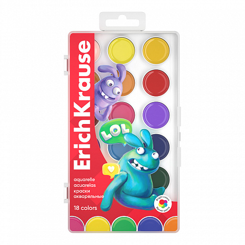 акварель 18цв.erichkrause jolly friends 61367