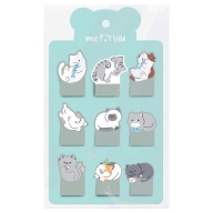 флажки-закладки meshu "sweety kitty" пластиковые фигурные, 20л*9 дизайнов, европодвес