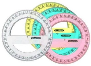транспортир 360/12см стамм тр510