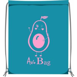 сумка для сменной обуви lamark "avobag", 34х42 см, на шнурке, светоотраж. элементы, бирюза
