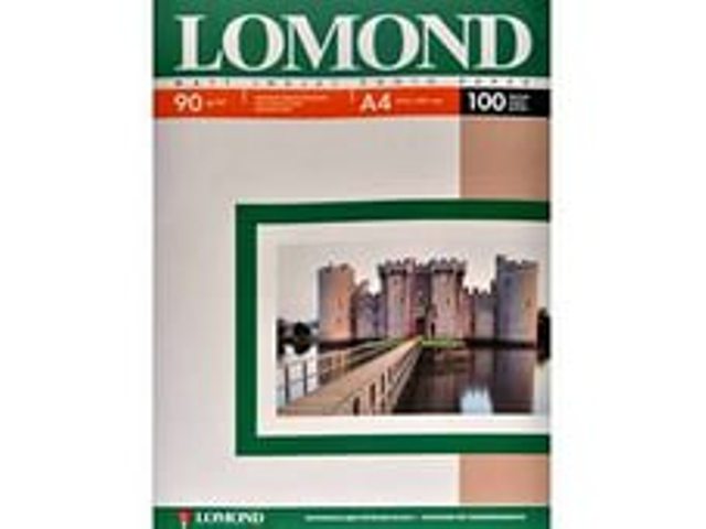 фотобумага матовая односторонняя (lomond) a4, 90г/м, 100л. (0102001)