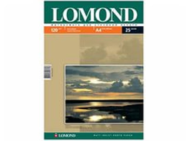 фотобумага матовая односторонняя (lomond) a4, 120г/м, 100л. (0102003)