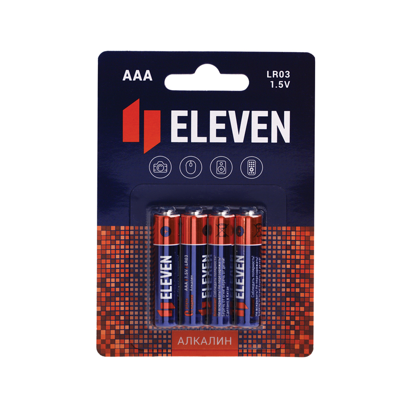 eleven aaa (lr03) алкалиновая, bc4