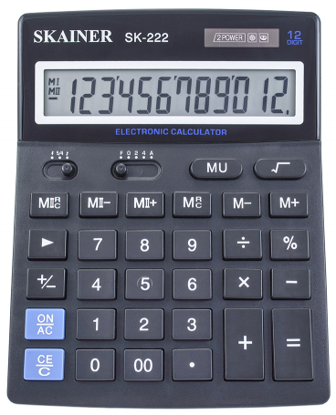 калькулятор 12-разр. skainer sk-222 176*140