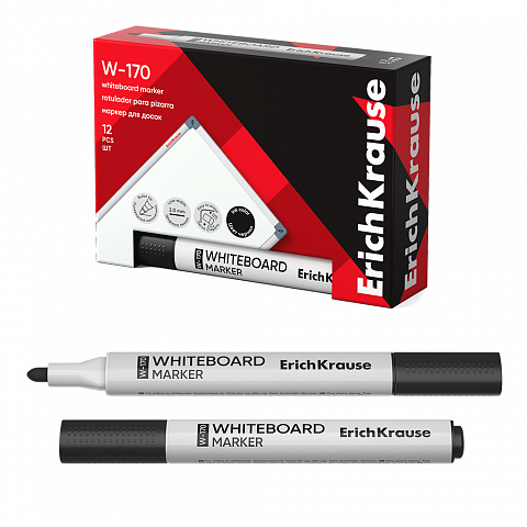 маркер для доски erichkrause w-170, черный 