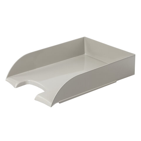 лоток горизонтальный brauberg "office style", 320х245х65 мм, серый, 237287