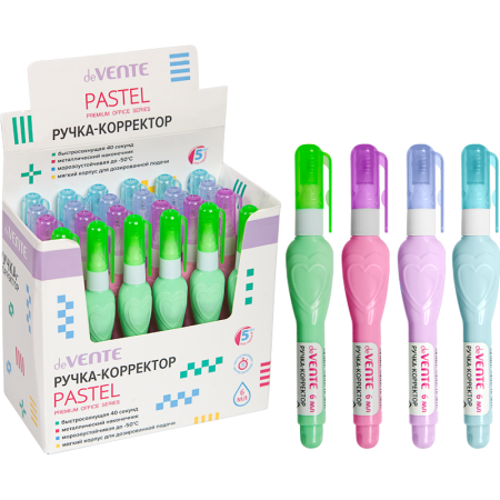 ручка-корректор devente pastel 06мл 