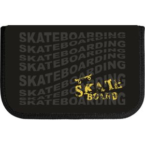 пенал lamark smart content "skateboard black", 1 отд., на 36 пр.,140х210х40 мм, косм., кар. вн.