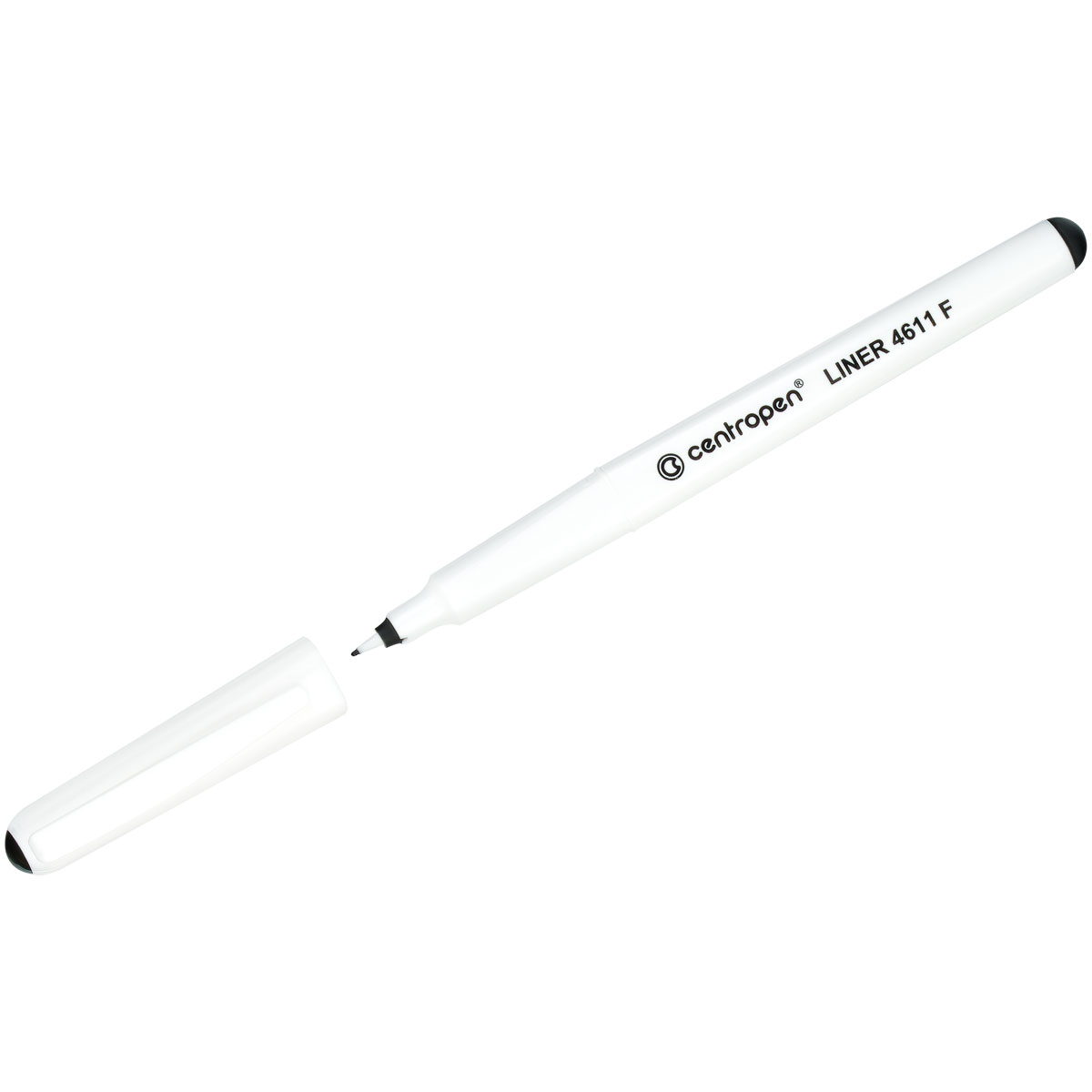 ручка капиллярная centropen "liner 4611" черная, 0,3мм, трехгранная