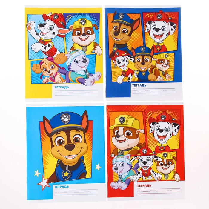 тетрадь 12л. клетка микс paw patrol 7572396