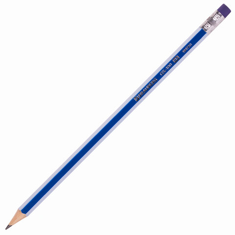 карандаш с ласт. brauberg gx-100 hb корпус синий 181720