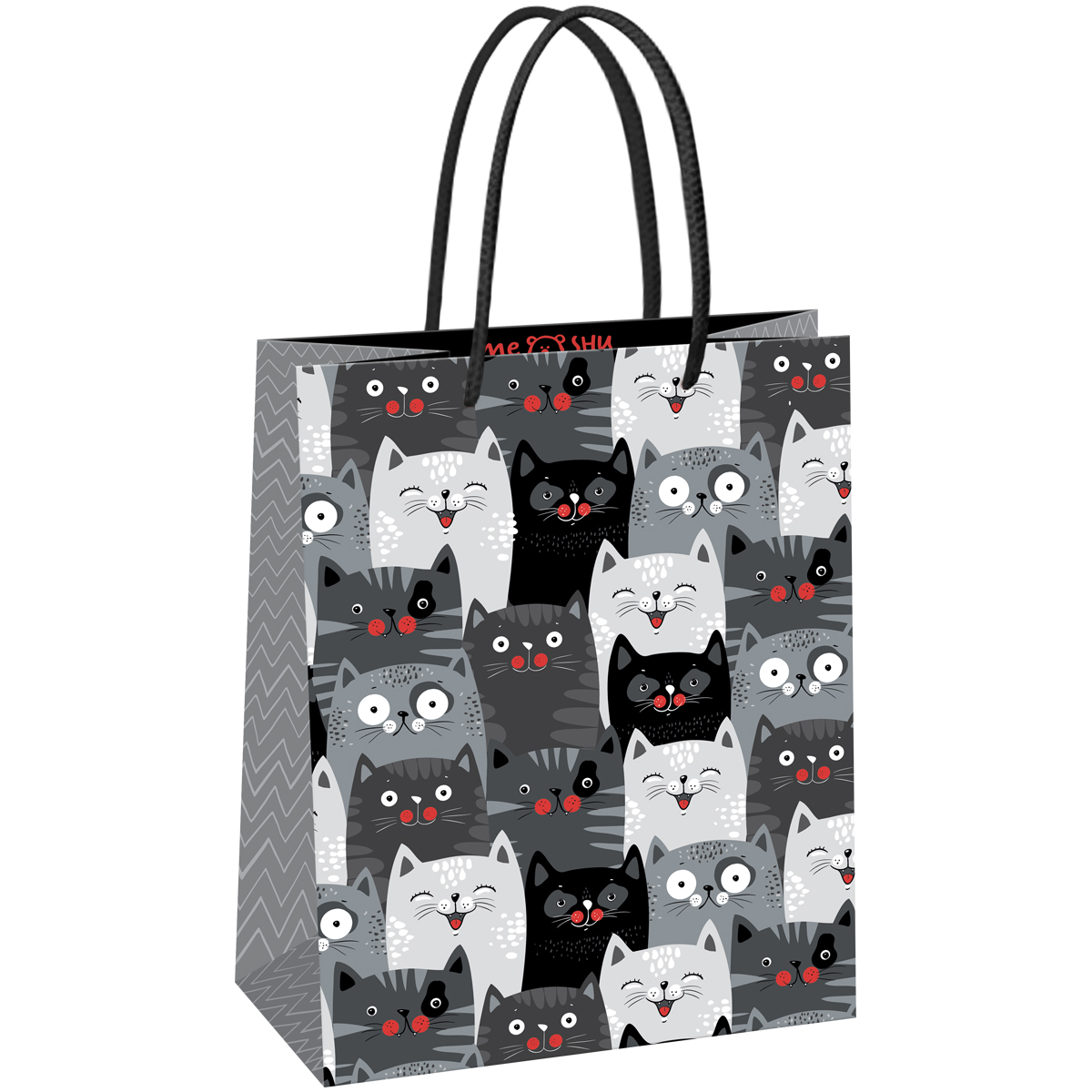 пакет подарочный 18*23*10см meshu "cat pattern",  глянцевая ламинация
