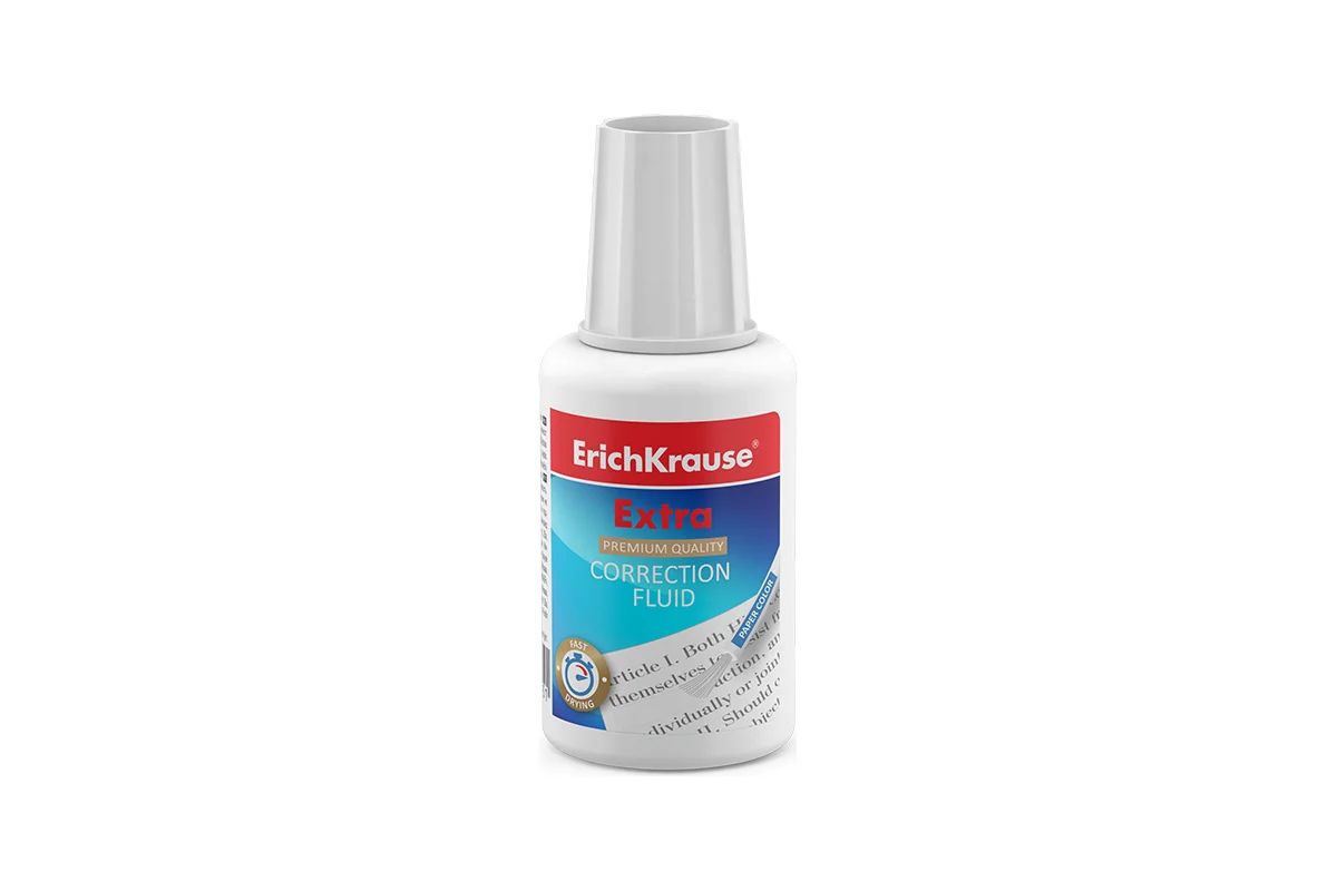 корректирующая жидкость erichkrause extra, 20г, с кисточокой 