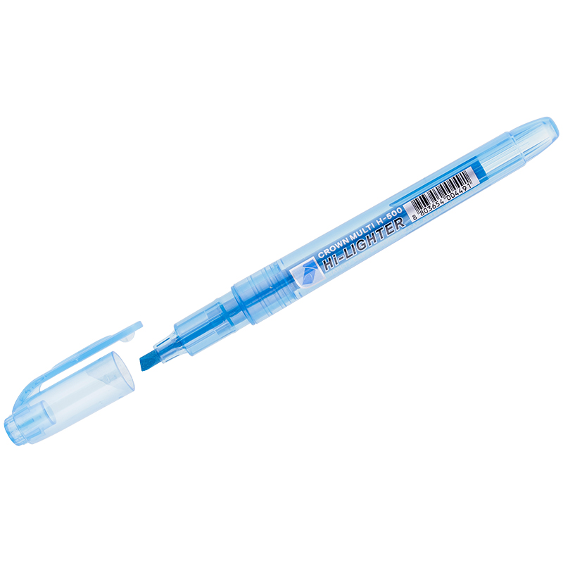 текстовыделитель crown "multi hi-lighter" голубой, 1-4мм