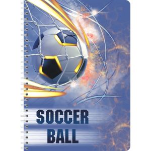 тетрадь на гребне 48л. a5 клетка lamark soccer ball