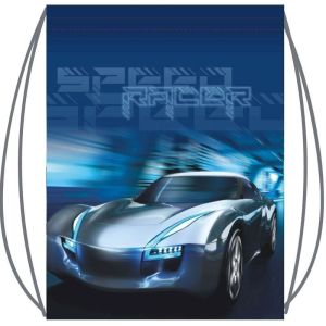 сумка для сменной обуви lamark "speed racer blue", 41х49 cм