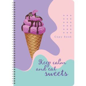 тетрадь на гребне а4 80л. клетка lamark so sweety №1 soft touch