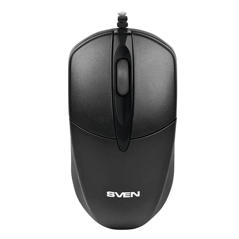 мышь проводная sven rx-112, usb, 2 кнопки+1 колесо-кнопка, оптическая, черная, sv-03200112ub