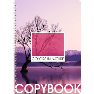 тетрадь на гребне а4 80л. клетка lamark pink