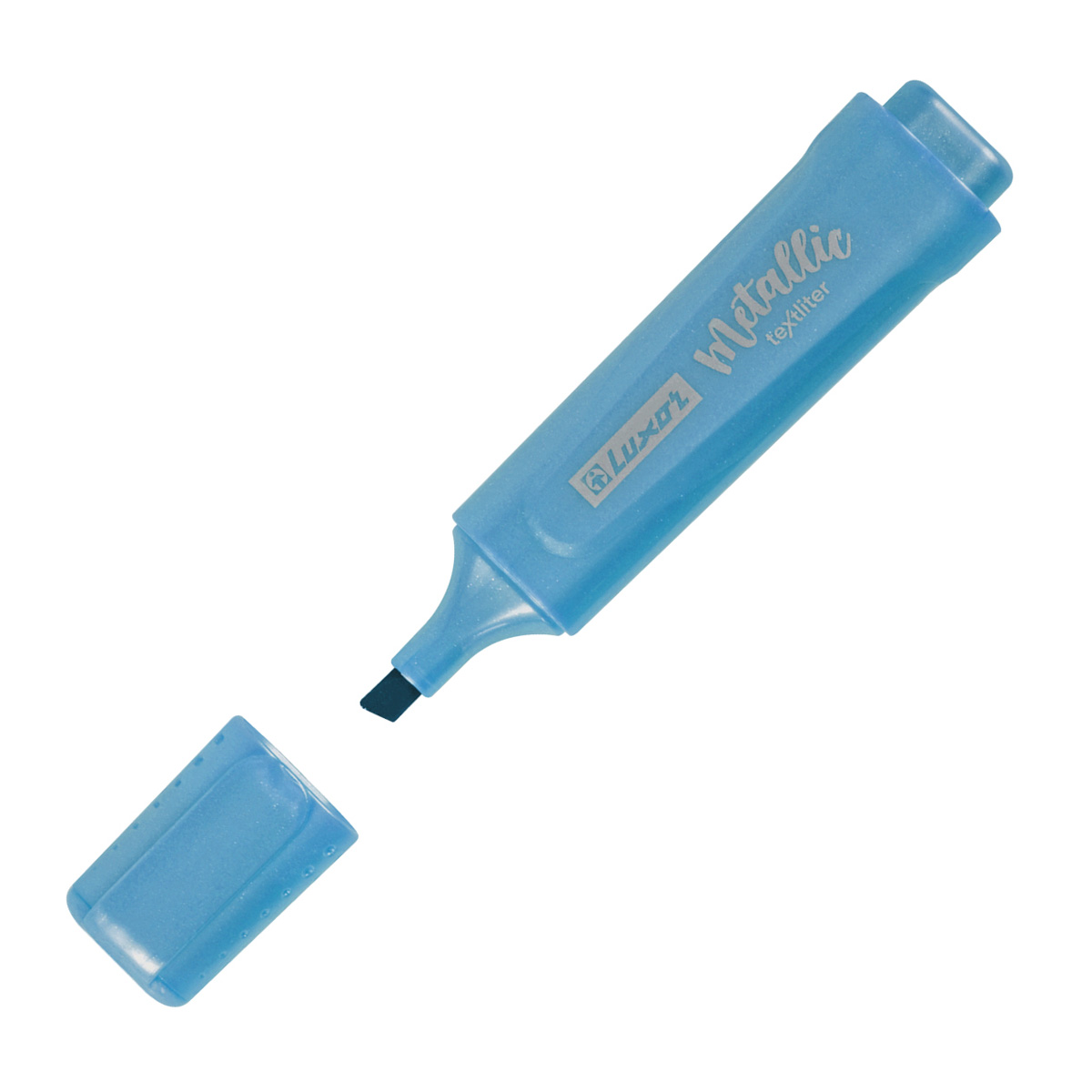 текстовыделитель luxor "textliter metallic" голубой, 1-5мм.