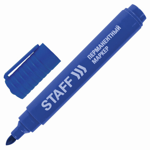 маркер перманентный staff "basic" pm-733 синий 2,5мм 150732