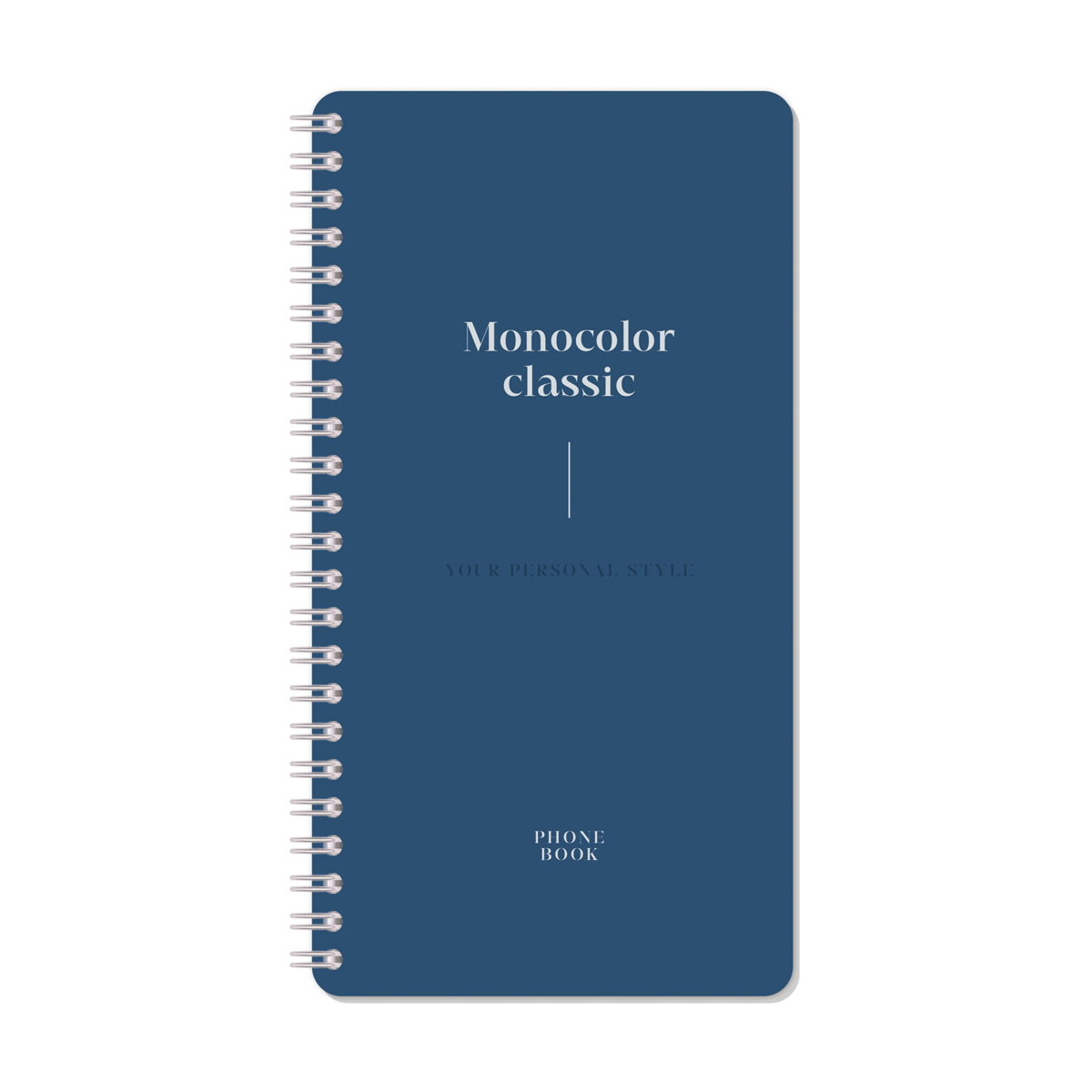 телефонная книга а5, 80л., на гребне officespace "моноколор. dark azure", с высечкой