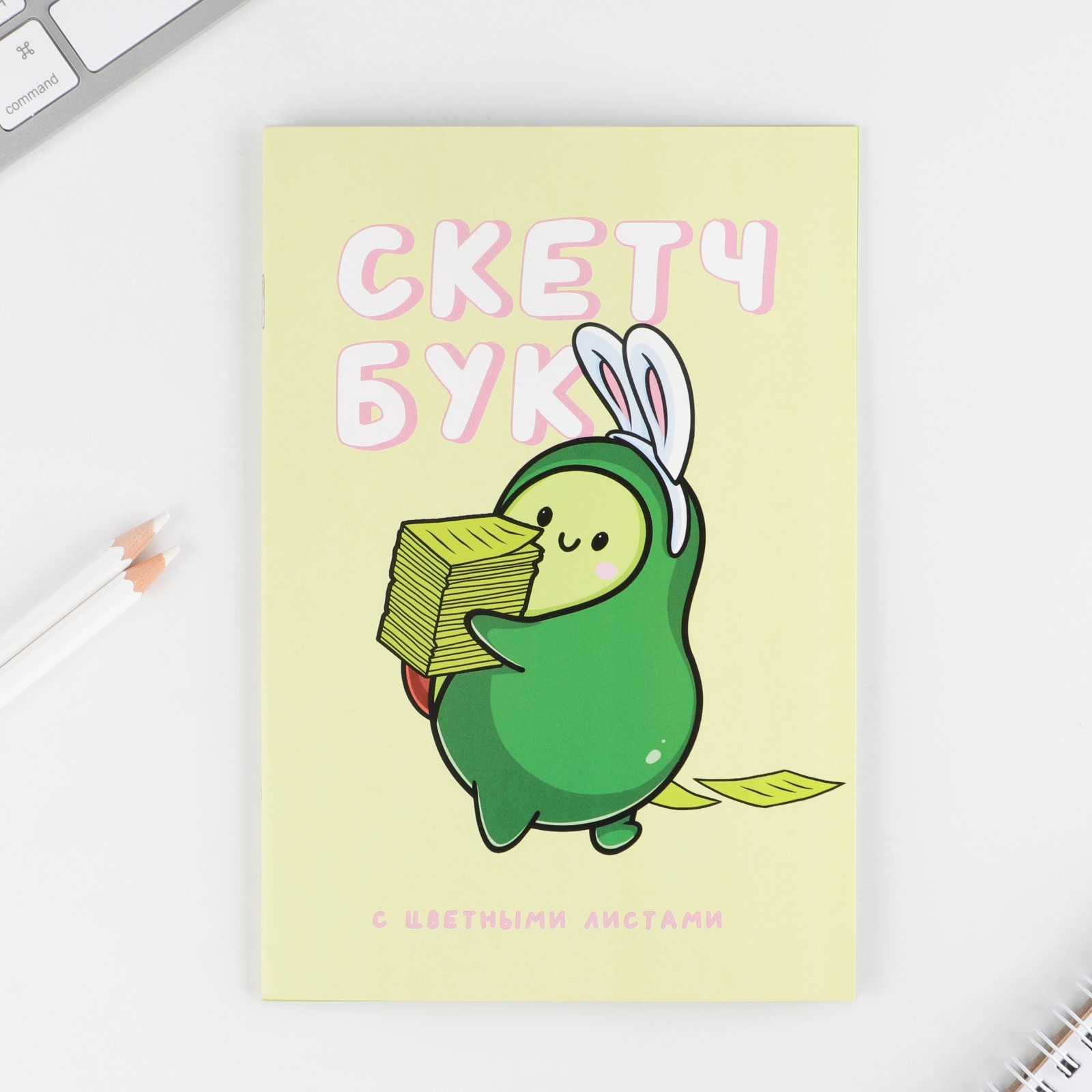 скетчбук зеленый блок а5, 16 л "скетчбук" 7893043