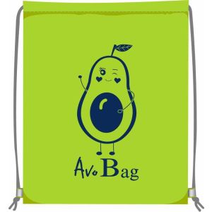 сумка для сменной обуви lamark "avobag", 34х42 см, на шнурке, светоотраж. элементы, лайм