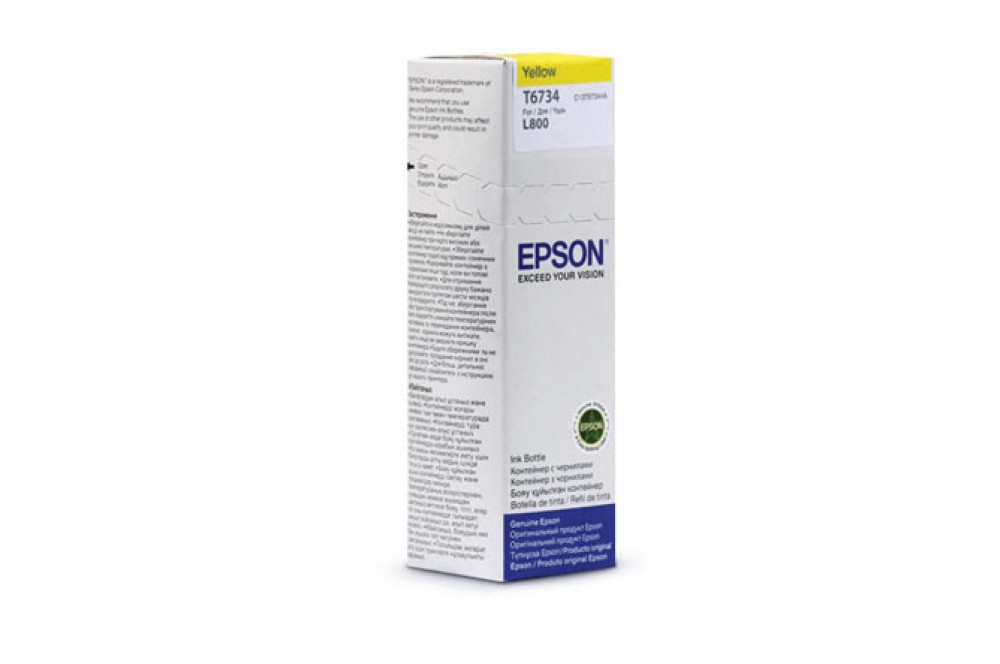 чернила epson l800/l1800/l810/l850 (о) c13t67344a, yellow, 70ml