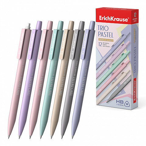 карандаш авт.0,5 erichkrause trio pastel 56013