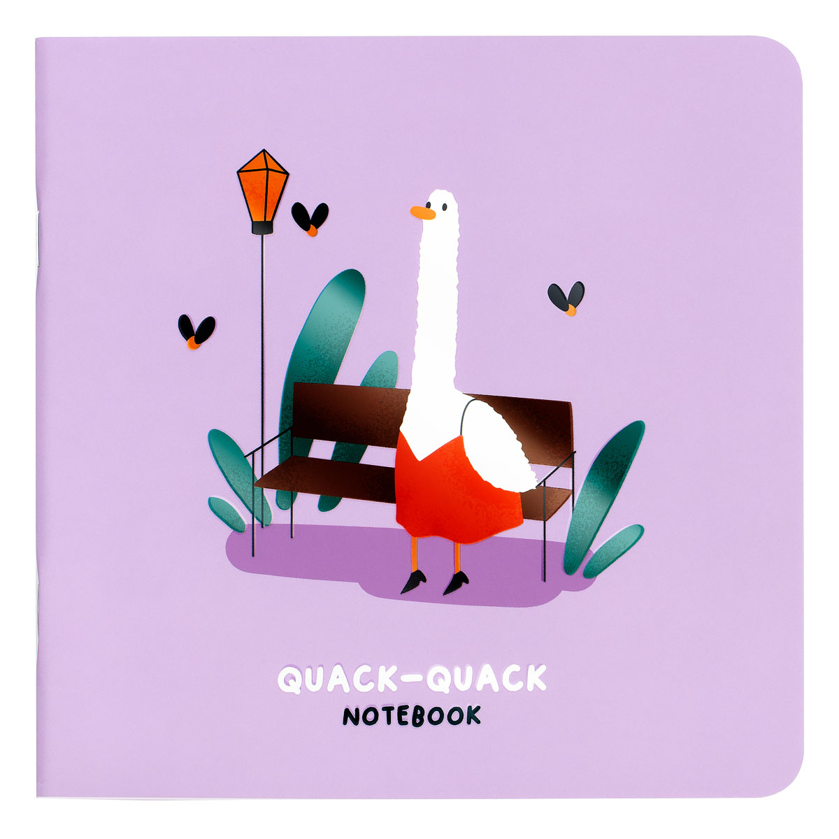 записная книжка 170*170мм 40л. meshu "quack-quack", soft-touch ламинация, выборочный уф-лак, блок бе