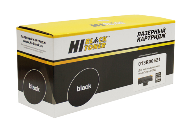 картридж hi-black (hb-013r00621) для xerox pe220, 3k