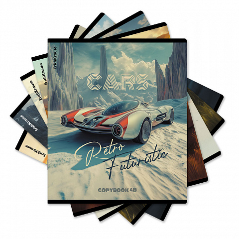 тетрадь 48л. а5 клетка erichkrause retro cars матовая ламинация