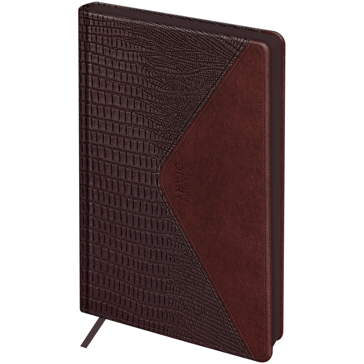 ежедневник недатированный, а5, 136л., кожзам, bg "reptile. burgundy", цветной срез, карман