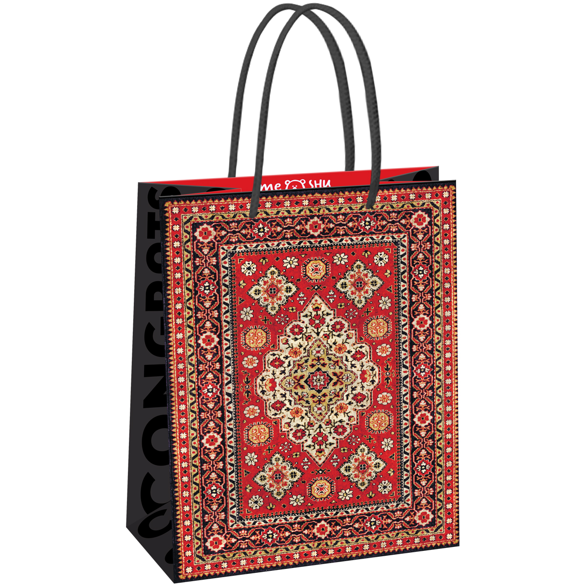 пакет подарочный 18*23*10см meshu "carpet",  матовая ламинация